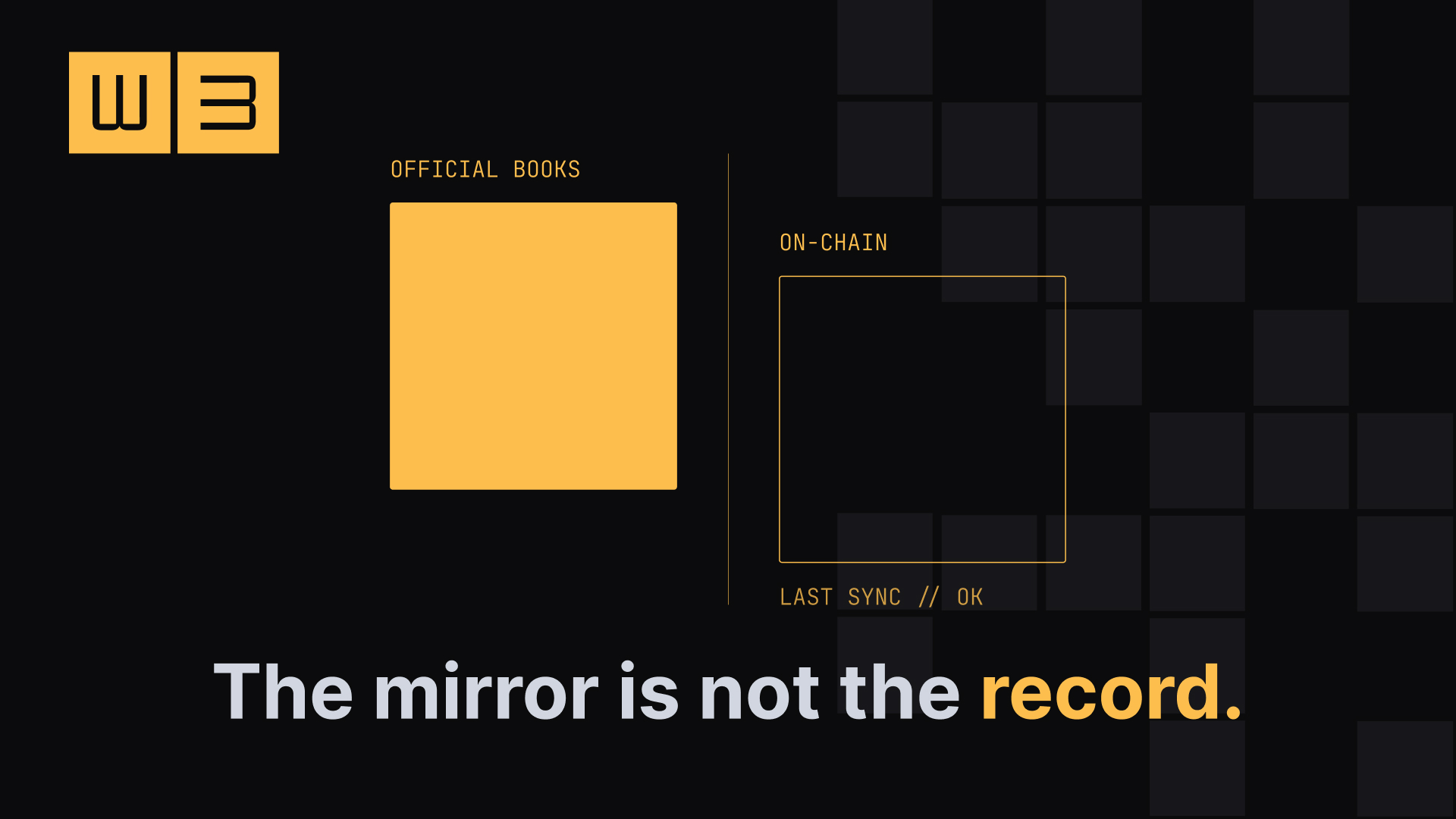 The mirror in not the record